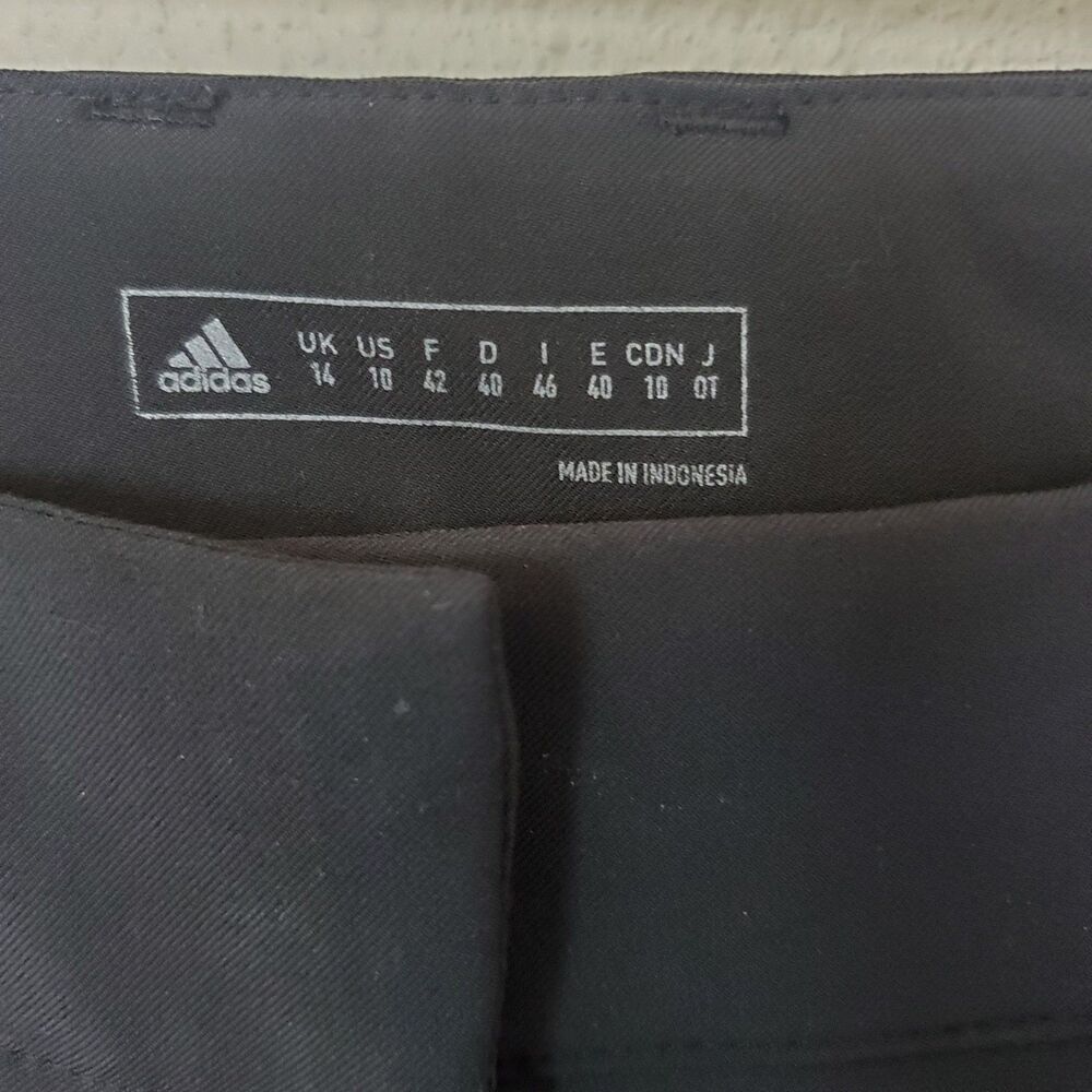 Adidas Golf Pants Flat Front Athletic Performance Womens Size 10 Dark Gray - Picture 7 of 16